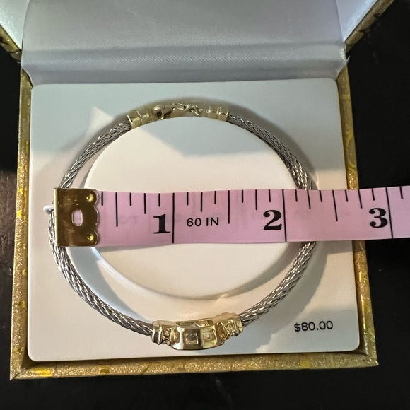 Women’s stainless steel bracelet with crystal - Picture 5 of 6